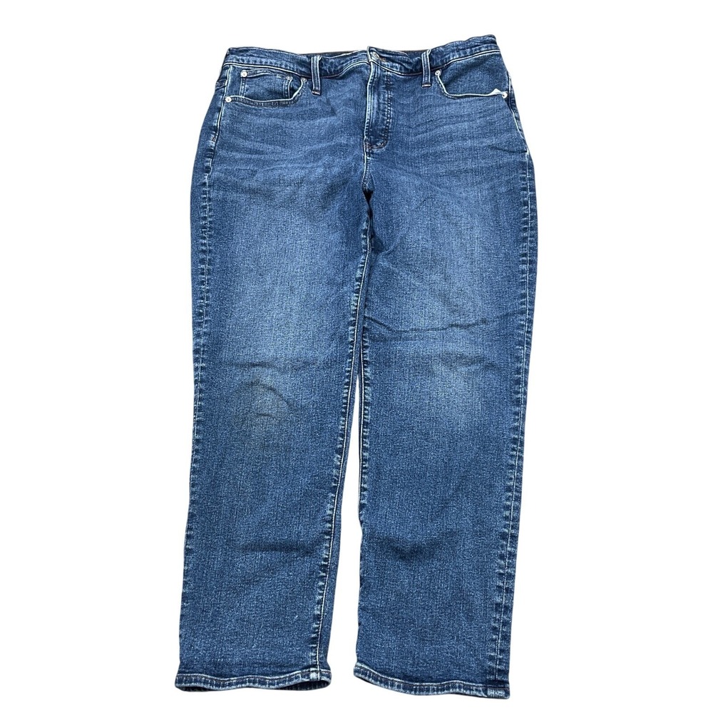 Madewell Perfect Vintage Jeans Womens 38W Blue Mom High Rise Straight Leg Denim